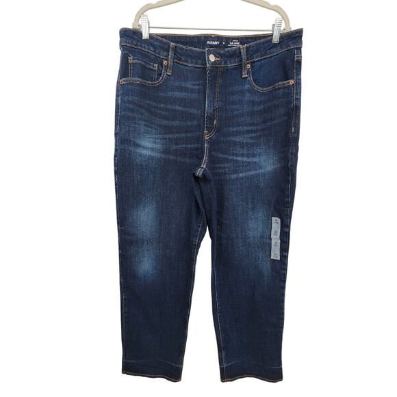 New NWT Old Navy High Rise O.G. Loose Secret Smooth Pockets Jeans Size 16 Dark - Picture 2 of 10